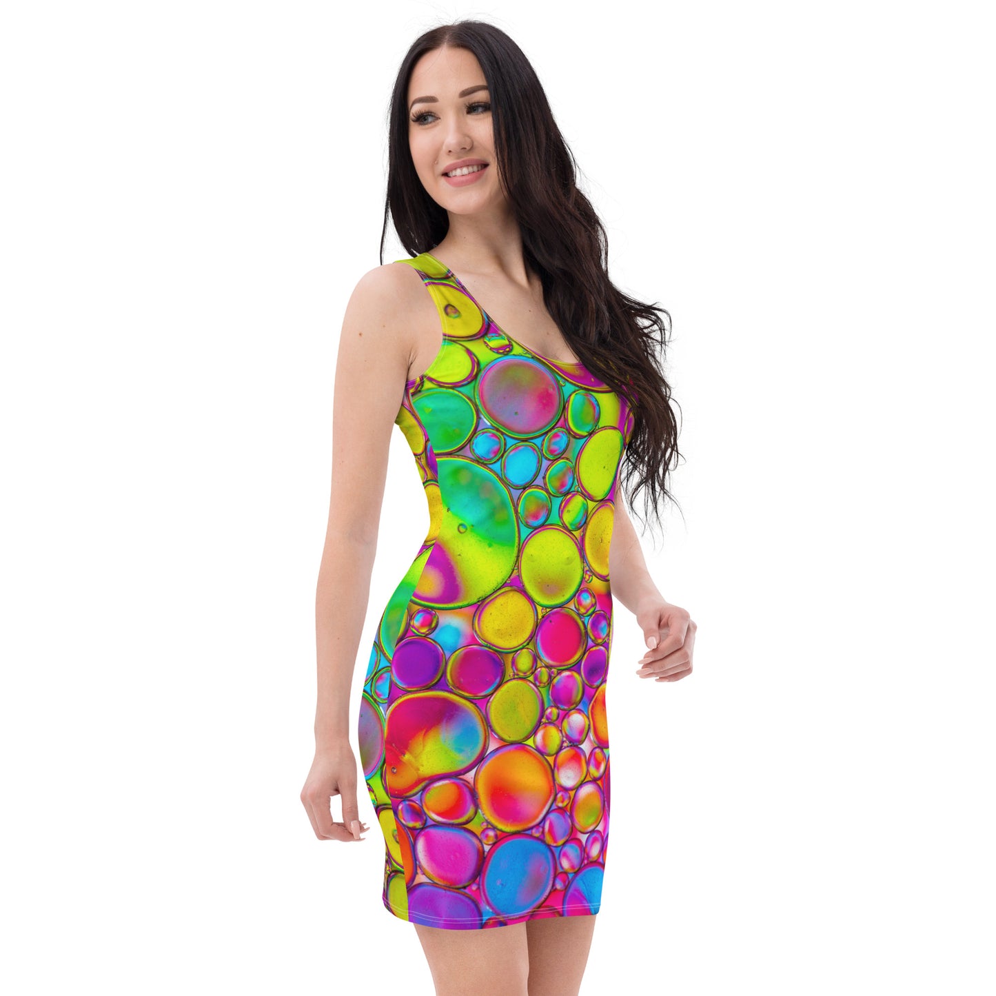 Vestido ajustado Rainbow Bubbles