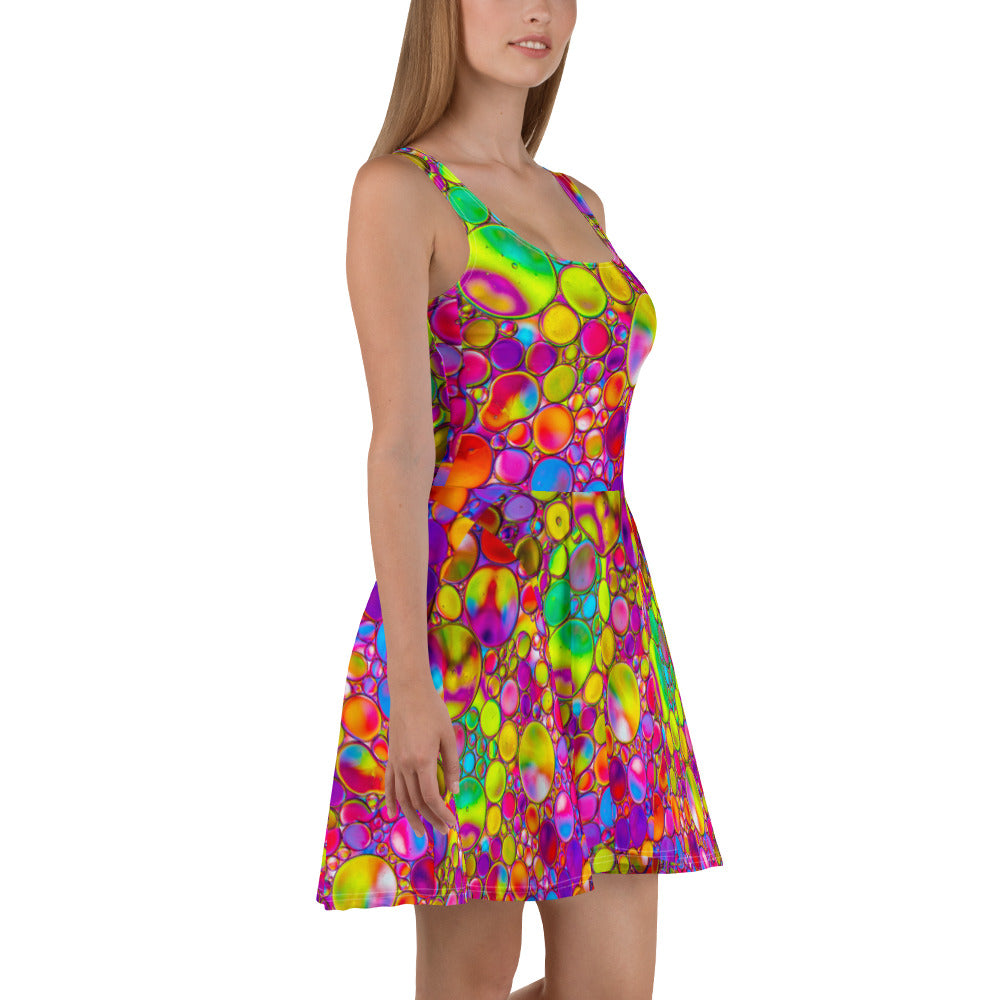 Vestido skater Rainbow Bubbles