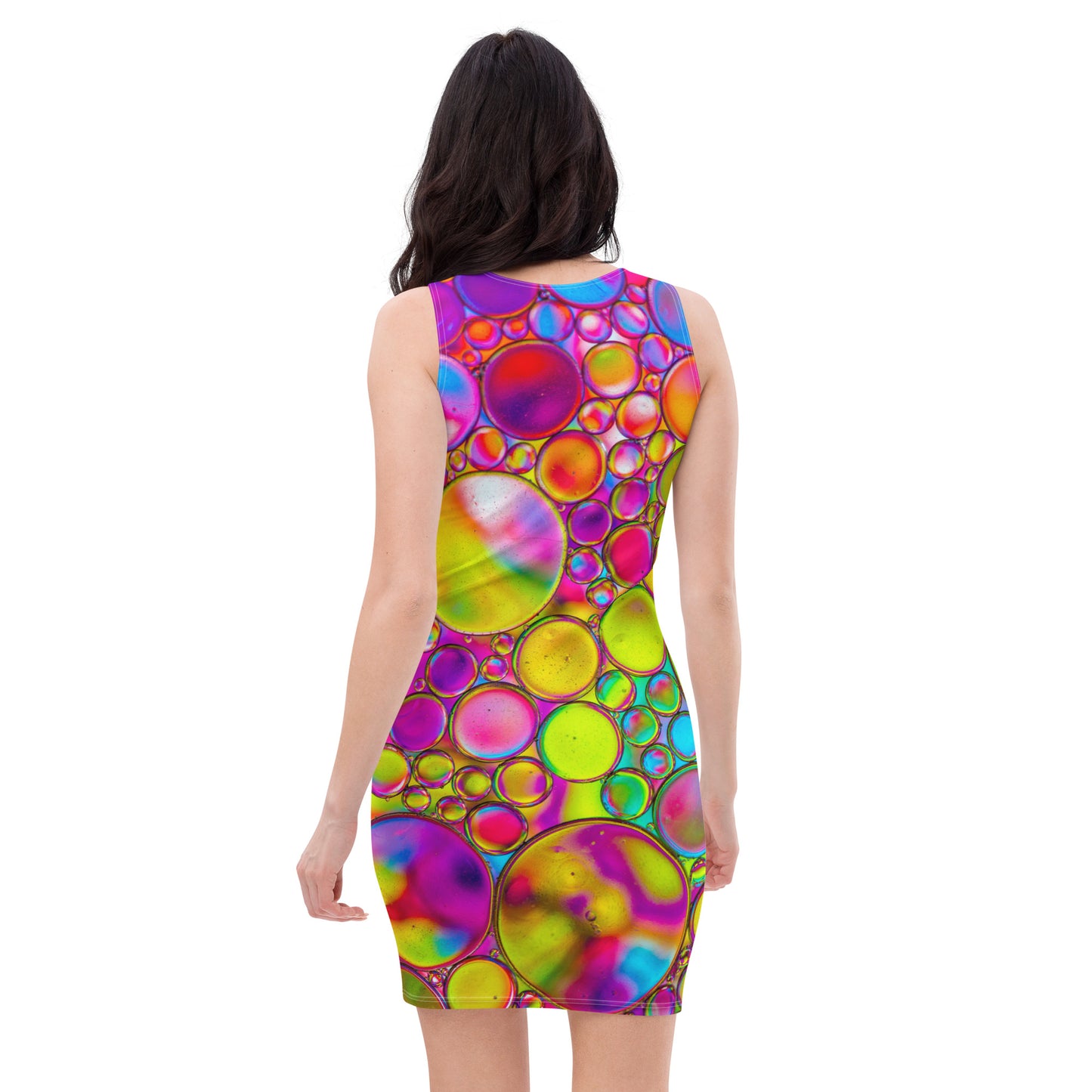 Vestido ajustado Rainbow Bubbles