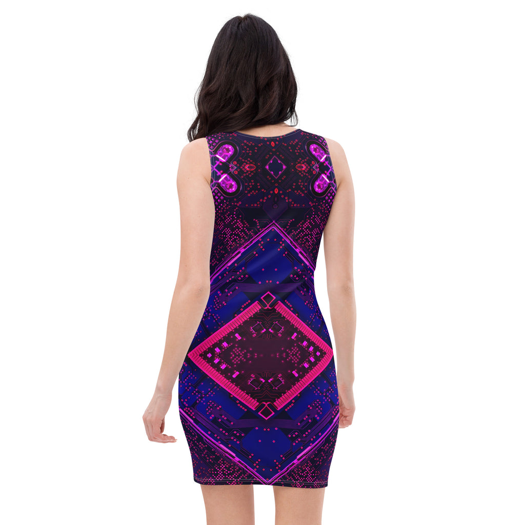 Vestido ajustado Hacked all over