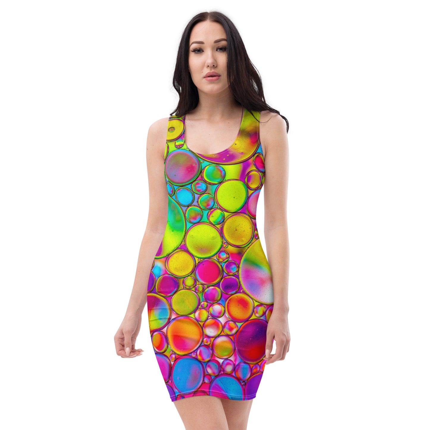 Vestido ajustado Rainbow Bubbles
