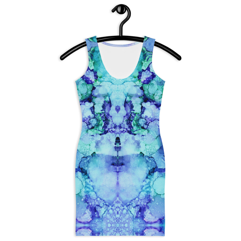 Vestido ajustado Blue Fungi