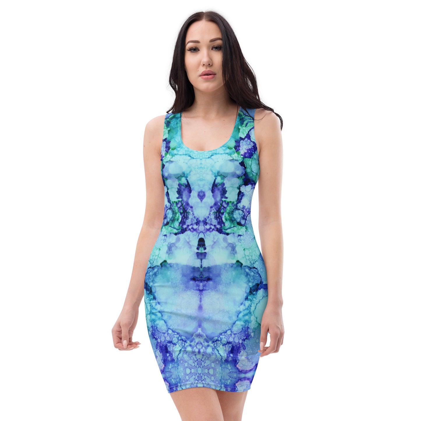 Vestido ajustado Blue Fungi