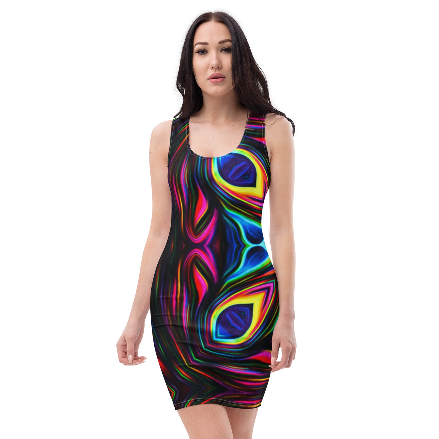 Vestido ajustado Psychedelic stained glass