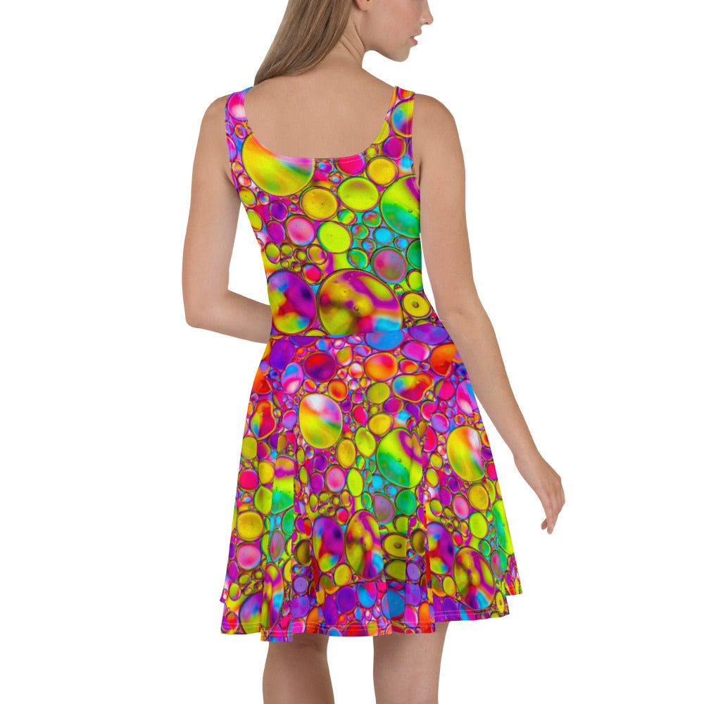 Vestido skater Rainbow Bubbles
