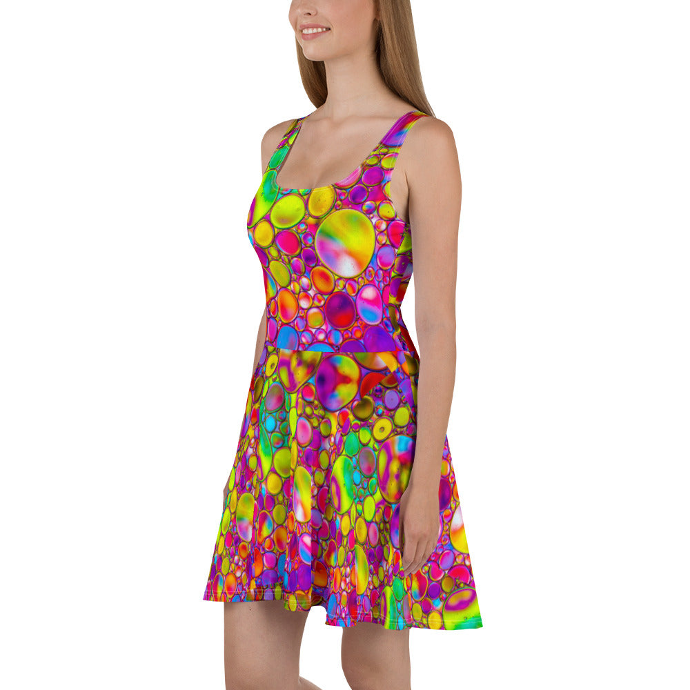 Vestido skater Rainbow Bubbles