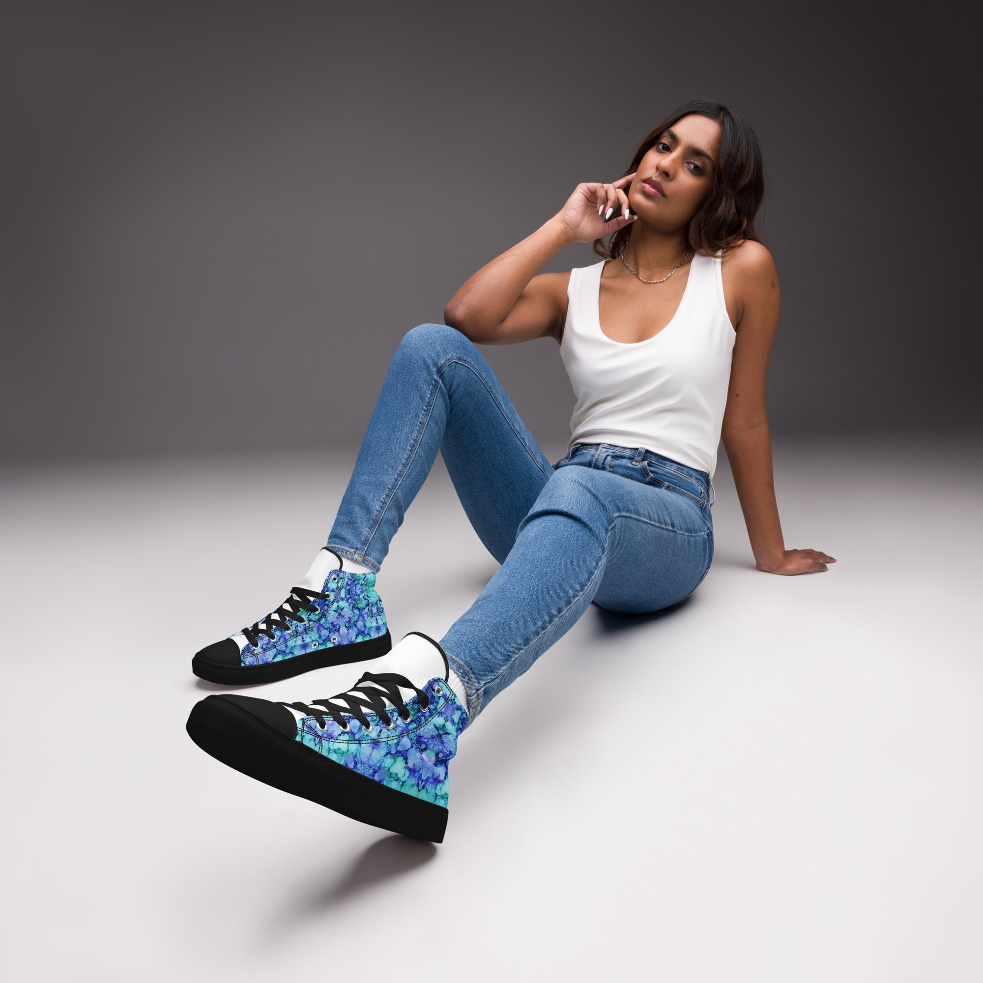 Zapatillas altas Blue Fungi (Mujer)